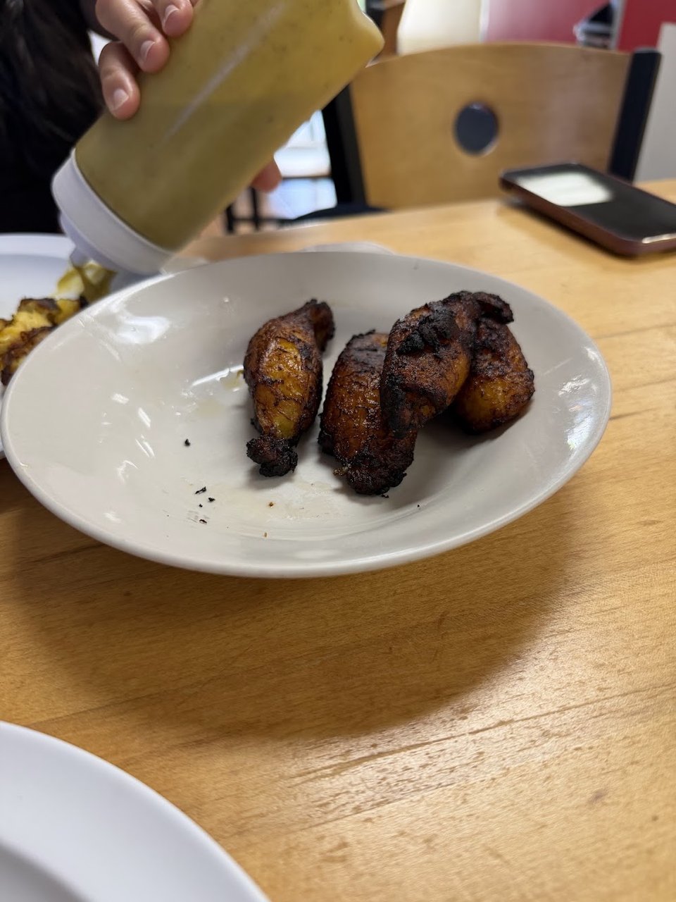 Fried Plantains with Creamy Sauce